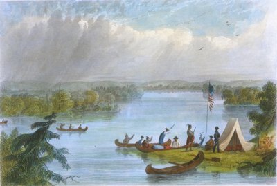 Lake Itsaca by Captain Seth Eastman
